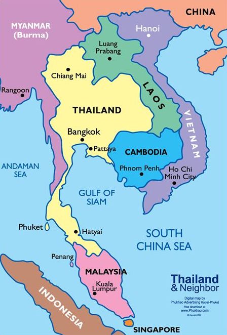 political maps of thailand. Political system: